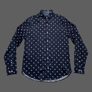 Ted Baker Soren LS Daisy Print Shirt Blue Nights Small NWT